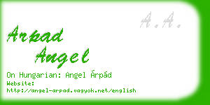 arpad angel business card